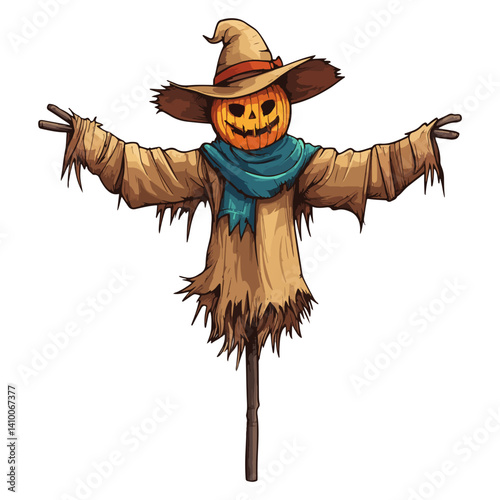 scarecrow, environment, vector, transparent background