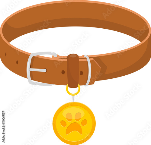 Dog collar clipart design illustration
