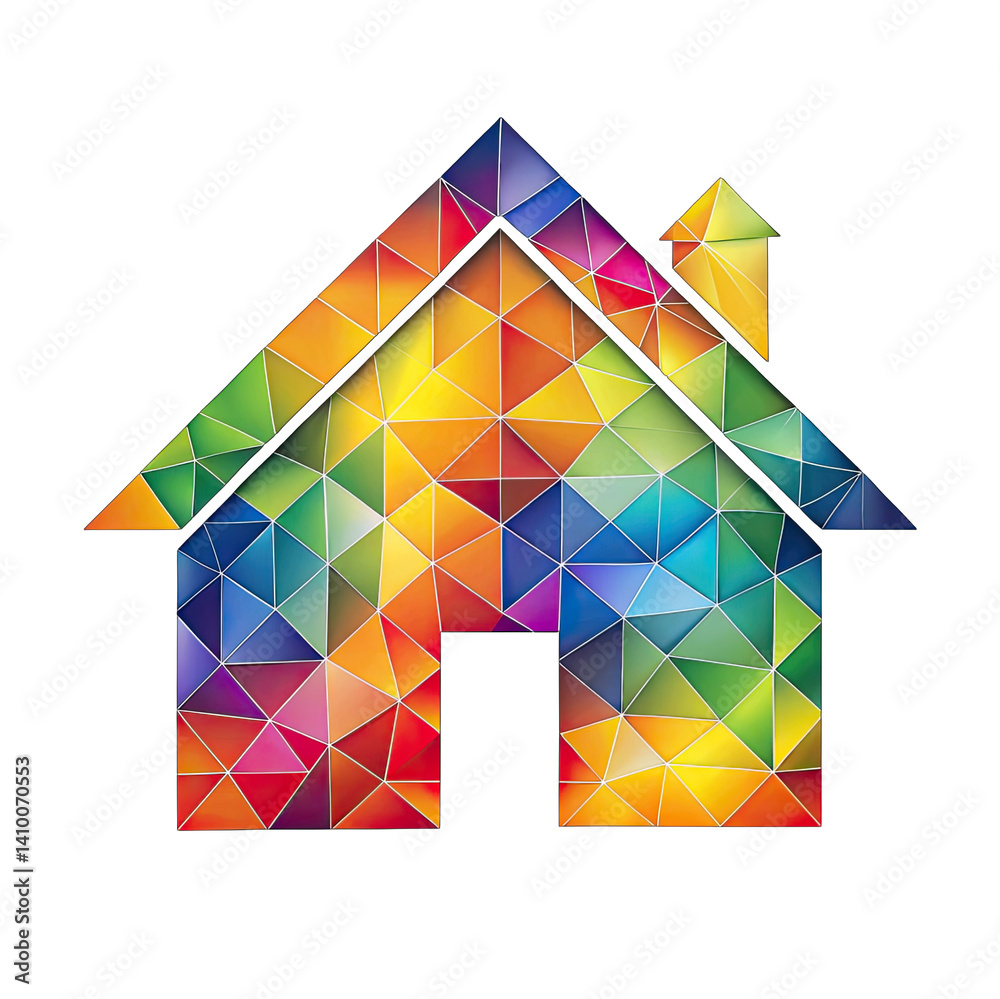 house made of colored pencils