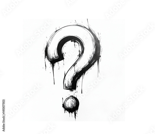 Vector illustrations of question marks. Suitable for mental health concepts, anxiety, overthinking,