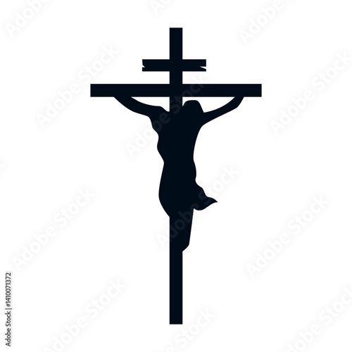 Silhouette of Crucifixion Cross