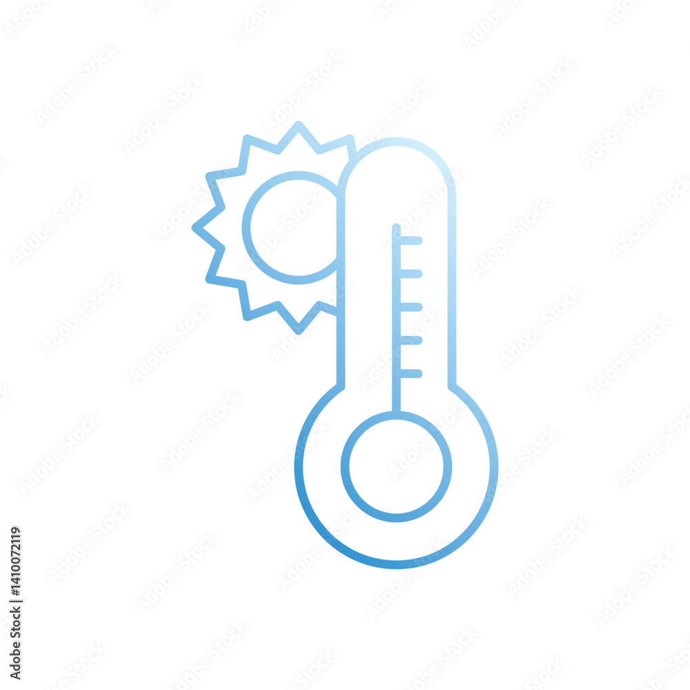 Thermometer vector icon stock illustration Thermometer vector icon stock illustration