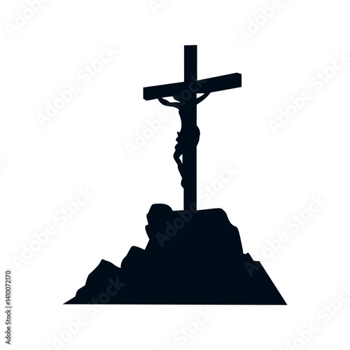 Silhouette of Crucifixion Cross