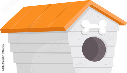 Dog house clipart design illustration

