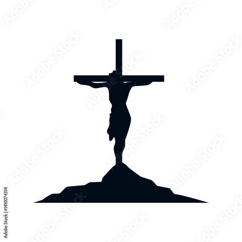Silhouette of Crucifixion Cross
