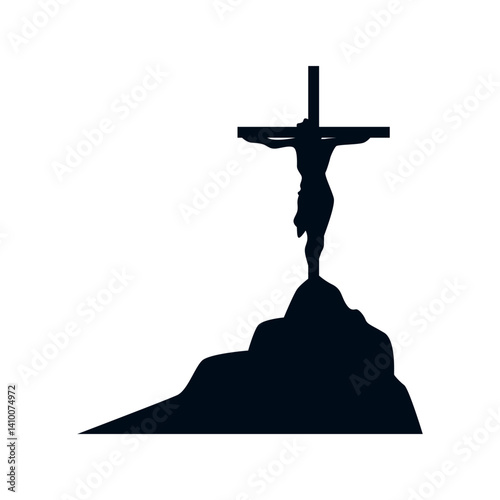 Silhouette of Crucifixion Cross