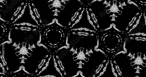 Hypnotic and abstract black and white seamless loop