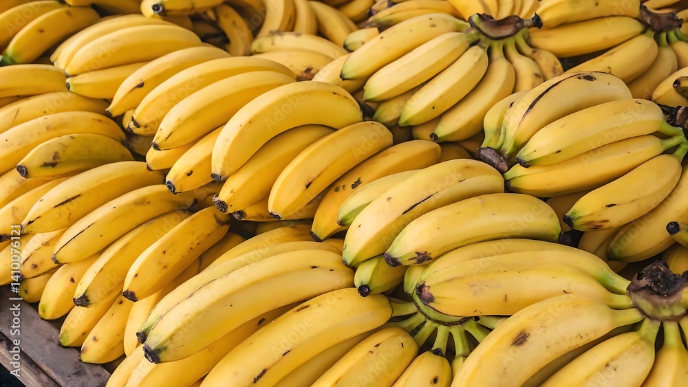 Banana abundance a vibrant close up display of fresh ripe bananas showcasing the texture and colour of this popular tropical fruit. Banana abundance a vibrant close up display of fresh ripe bananas showcasing the texture and colour of this popular tropical fruit.