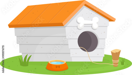 Dog house clipart design illustration