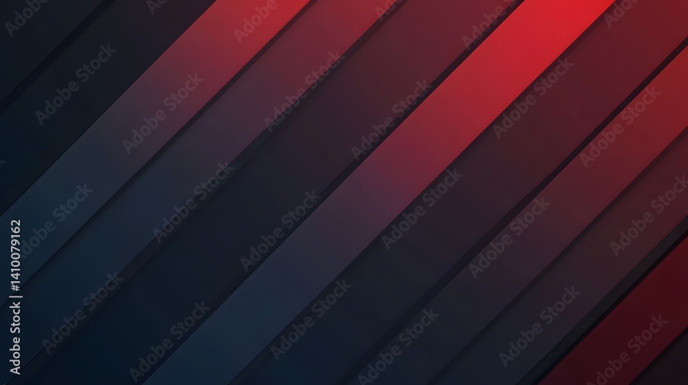 Abstract background with diagonal stripes, gradient colors from dark blue to red, creating a modern, layered effect.