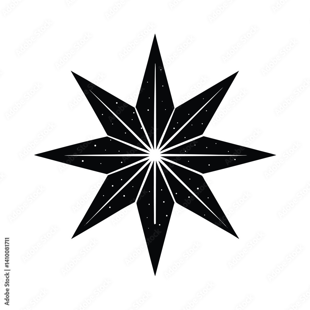 Obraz premium black and white star