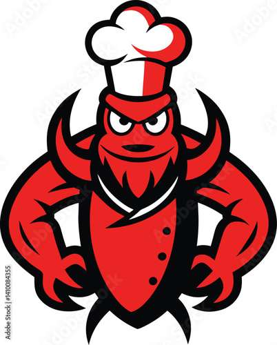 vector illustration of cartoon crab
