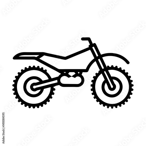 Dirt Bike Vector Icon Line Art