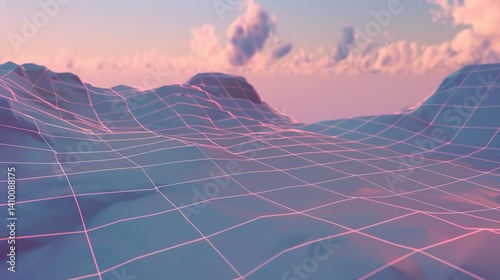 Low Poly Tech Grid: Modern Geometric Background for Digital & Tech Design
