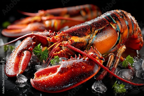Fresh Lobster on Ice: A Culinary Masterpiece for a Gourmet Dining Experience photo