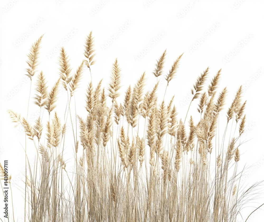Fototapeta premium Dried grasses, beige tones, detailed stalks