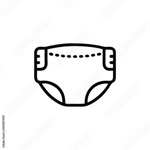 Baby Diaper Outline Icon For Newborn Care And Infancy Products