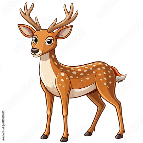 Obraz na płótnie deer cartoon isolated white background w salonie