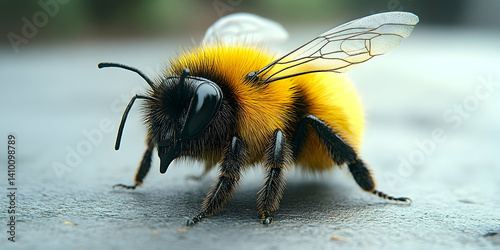 Detailed Close-up of a Honeybee (5) photo