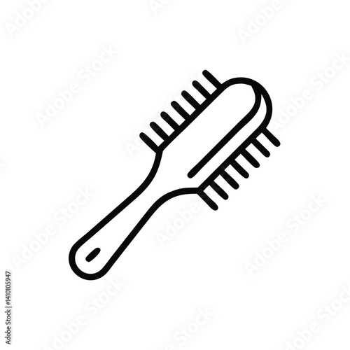 Hairbrush Minimalist Outline Icon For Beauty And Personal Care Products Design