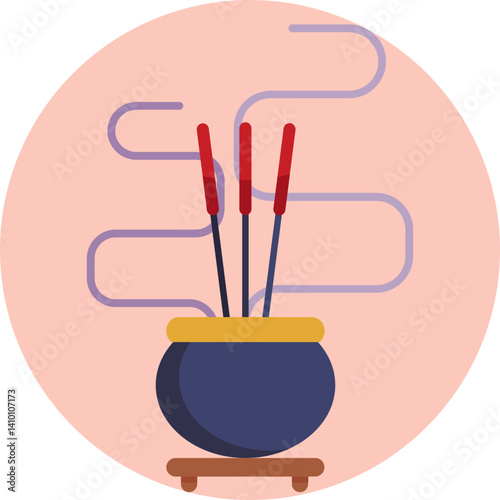 Aromatic Tradition: A stick of incense, commonly used in Chinese culture for spiritual rituals and relaxation.