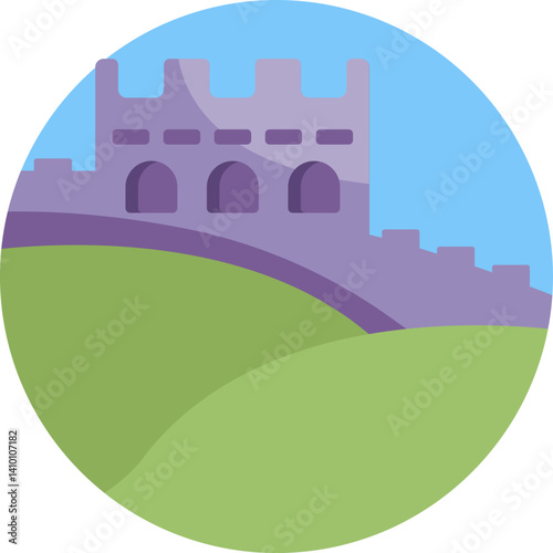 A symbol of China's historical defense, the Great Wall stretches across northern China and was built to protect against invasions.