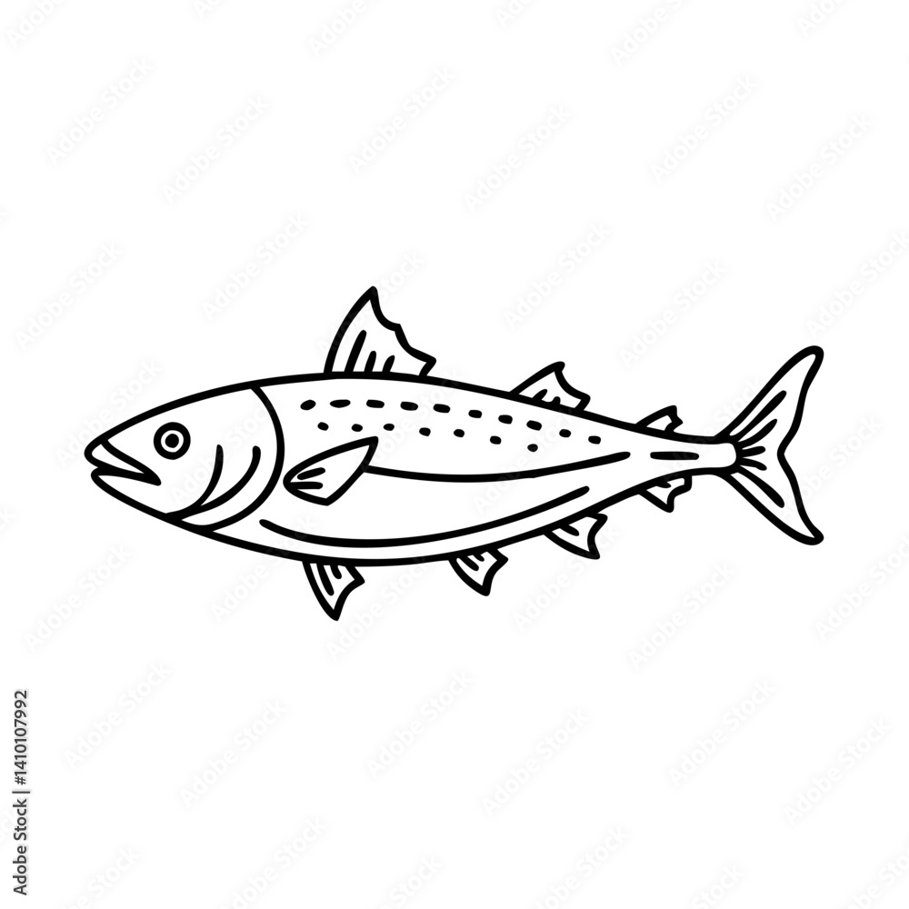 Fototapeta premium king mackerel icon, king mackerel vector illustration-simple illustration of king mackerel, perfect for king mackerel logos and icons