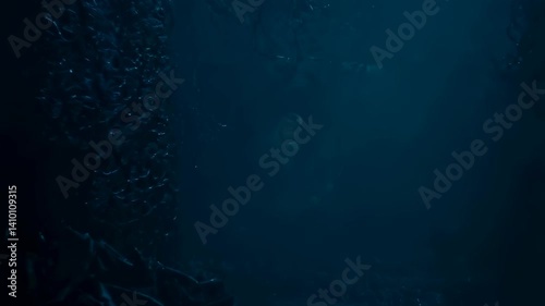 Creepy jungle demon screamer: terrifying jumpscare in dark forest