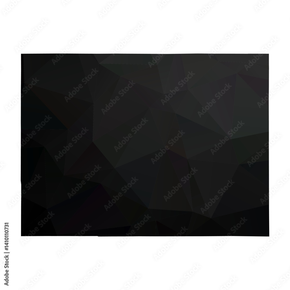 Fototapeta premium Abstract Polygon - Low Poly Color Black Colorado map. Vector Illustration eps10.