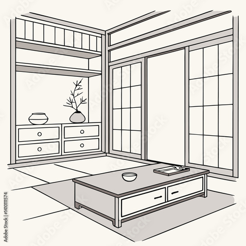 vector illustration of a  smart bedroom