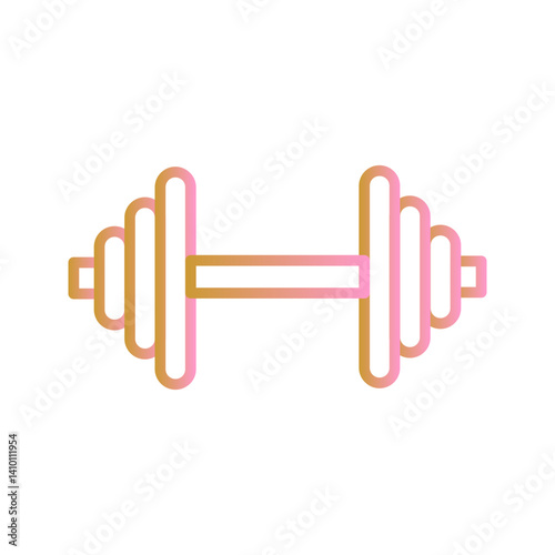 Barbell Vector Icon