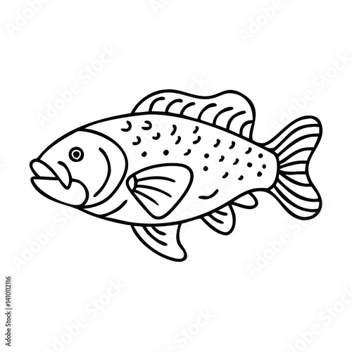 barramundi icon, barramundi vector illustration-simple illustration of barramundi, perfect for barramundi logos and icons
