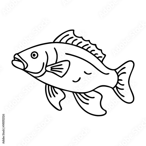 barramundi icon, barramundi vector illustration-simple illustration of barramundi, perfect for barramundi logos and icons