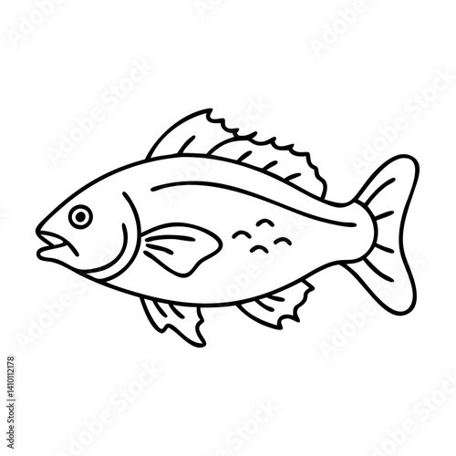 nile perch icon, nile perch vector illustration-simple illustration of nile perch, perfect for nile perch logos and icons