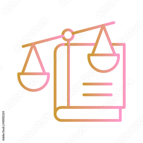 Law Book Vector Icon