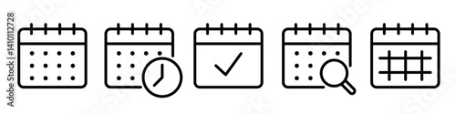 calendar icon. calendar icon set
