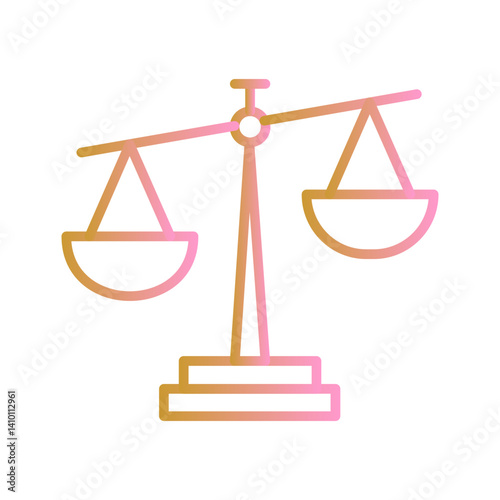 Scales of Justice Vector Icon