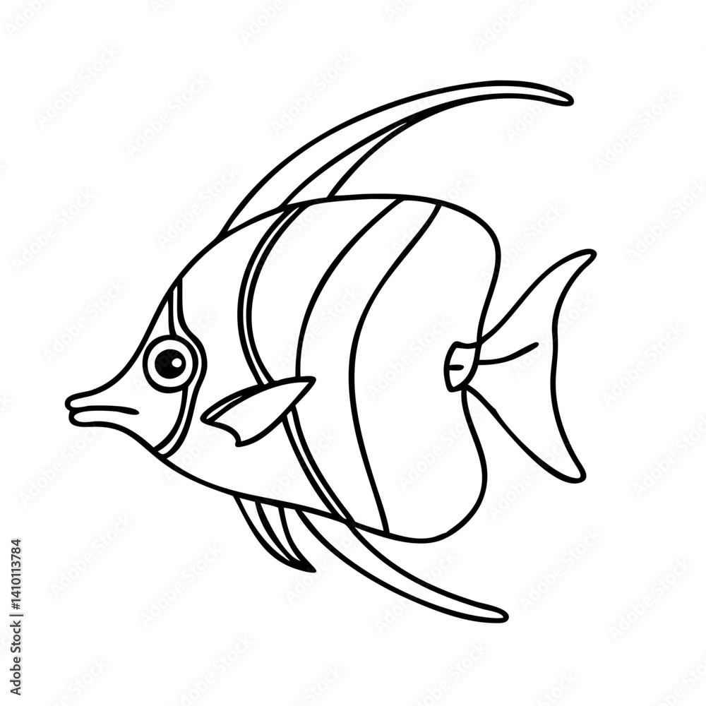 Fototapeta premium moorish idol icon, moorish idol vector illustration-simple illustration of moorish idol, perfect for moorish idol logos and icons