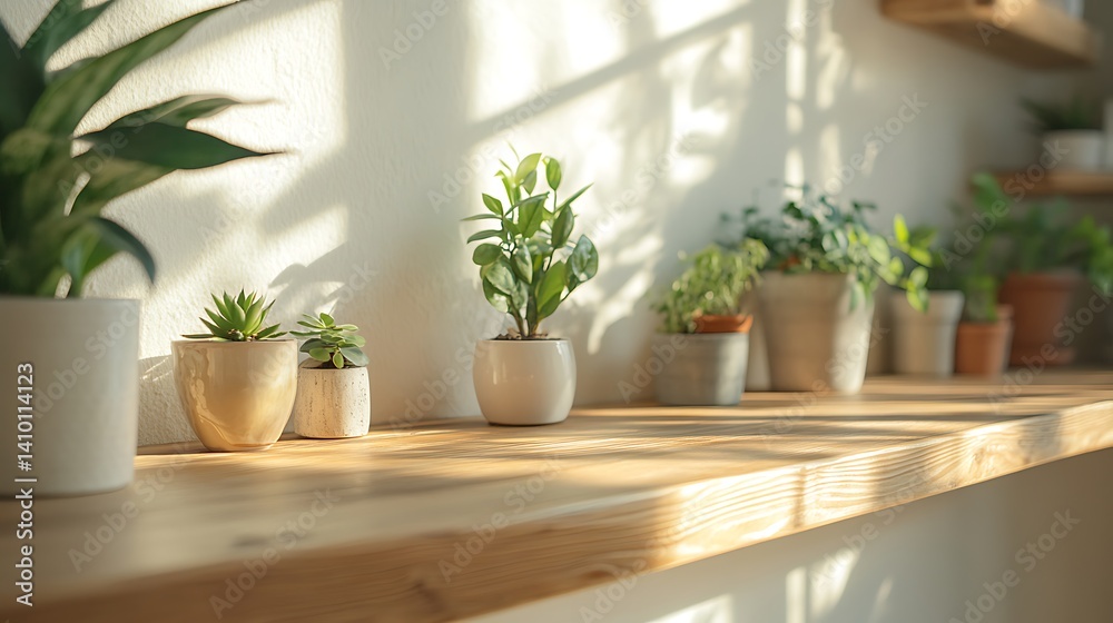 窓辺に並ぶ観葉植物の鉢植え 窓辺に並ぶ観葉植物の鉢植え