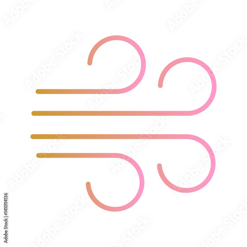 Windy Weather Vector Icon