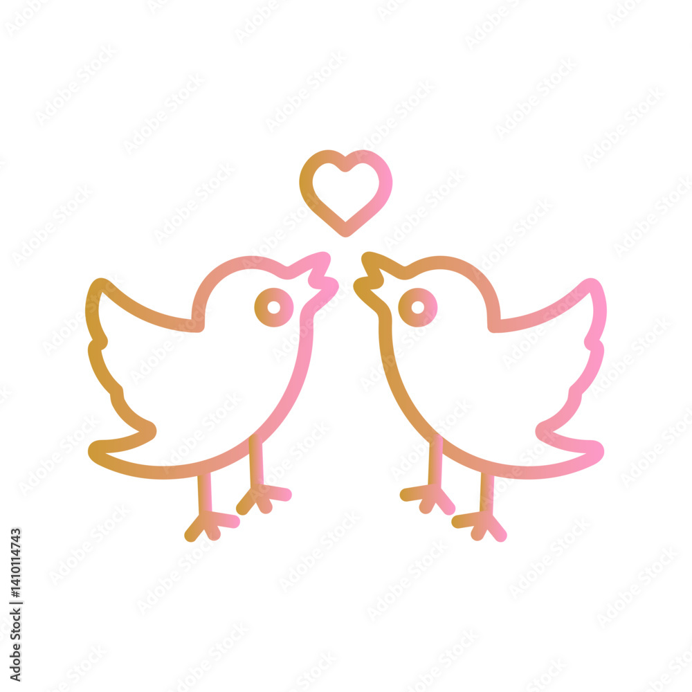 Lovebirds Vector Icon Lovebirds Vector Icon