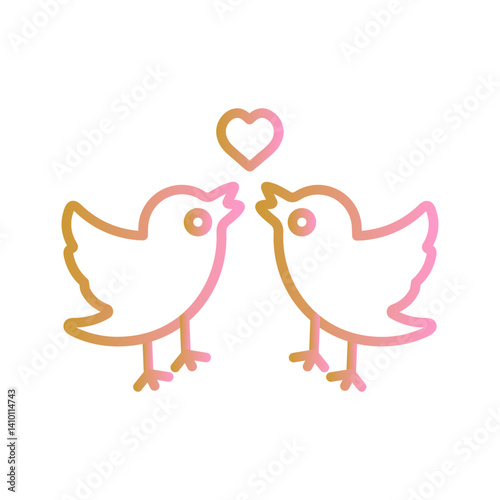Lovebirds Vector Icon