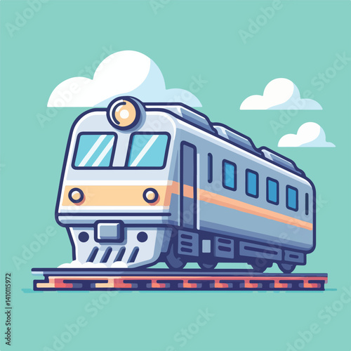cool train image vector