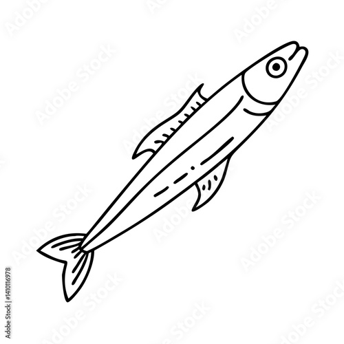 anchovy icon, anchovy vector illustration-simple illustration of anchovy, perfect for anchovy logos and icons