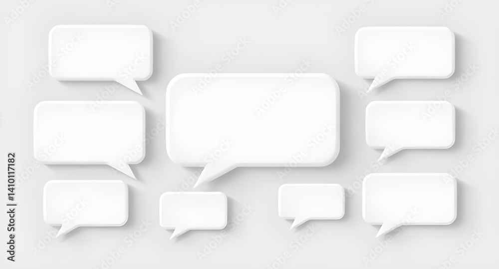 set of colorful speech bubbles set of colorful speech bubbles