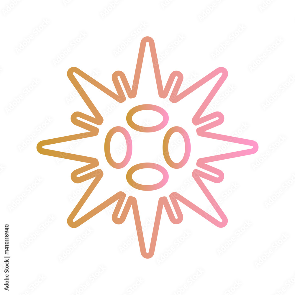 Sea Urchin Vector Icon Sea Urchin Vector Icon