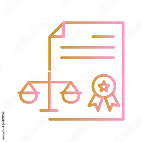 Court Document Vector Icon