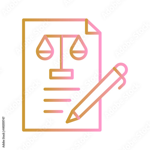 Legal Brief Vector Icon
