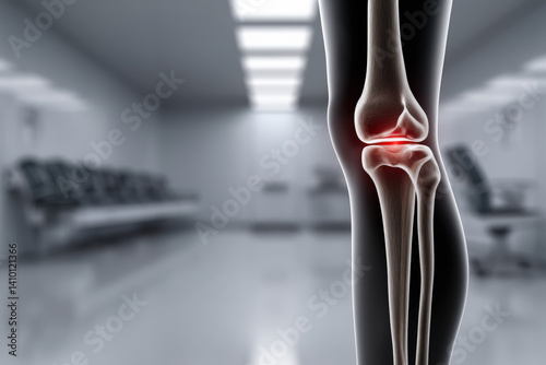 Knee Pain X-Ray in Medical Facility