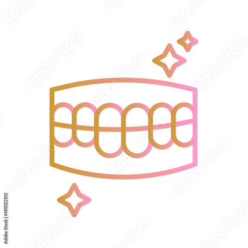 Tooth Whitening Vector Icon